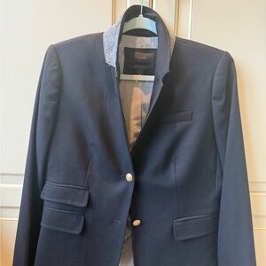 J. Crew Midnight Blazer with Gold Accents